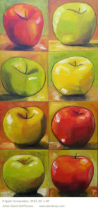8 Apple Composition Oil on Canvas